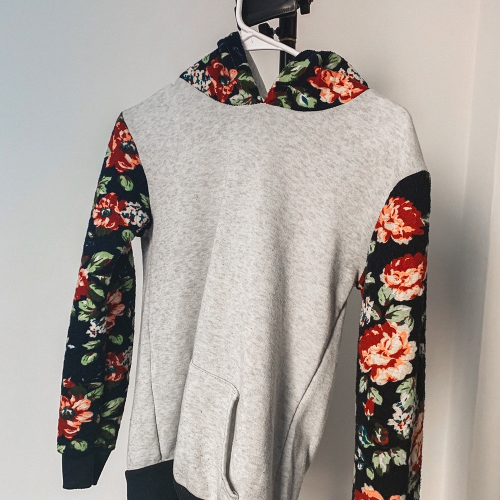 Floral hoodie sweatshirt